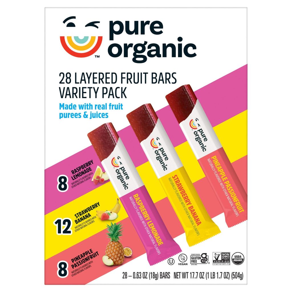 PURE ORGANIC LAYERED FRUIT BAR 28 CT