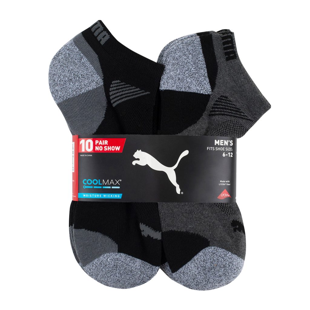 PUMA MEN’S NO-SHOW SOCK 10 PR