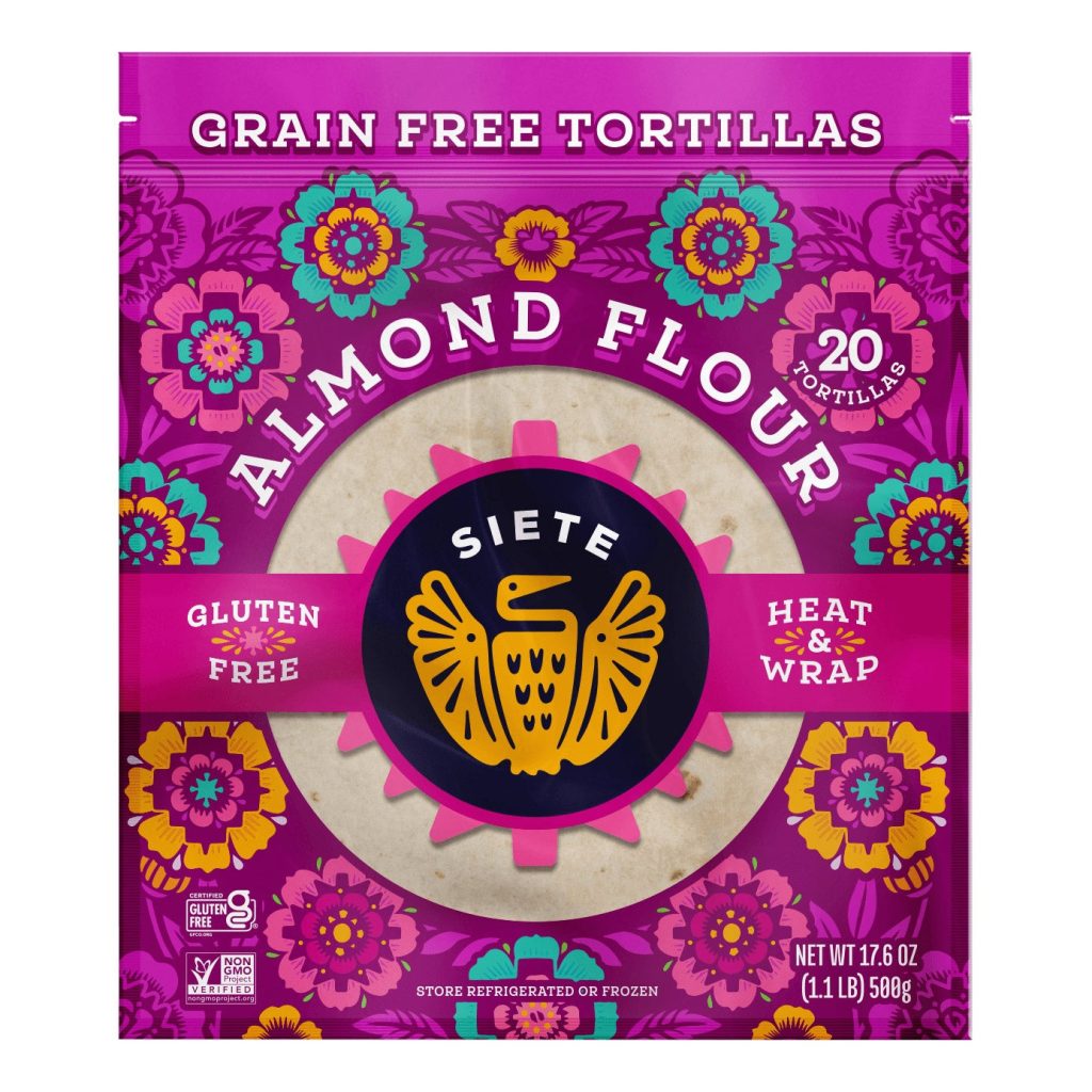SIETE ALMOND FLOUR TORTILLA 20 CT