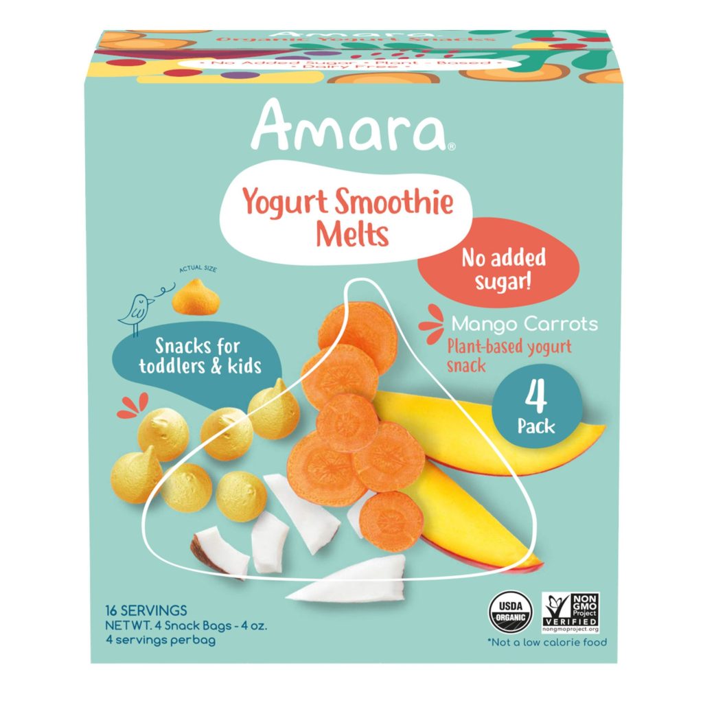 AMARA ORGANIC YOGURT MANGO SMOOTHIE MELTS 4/1 OZ