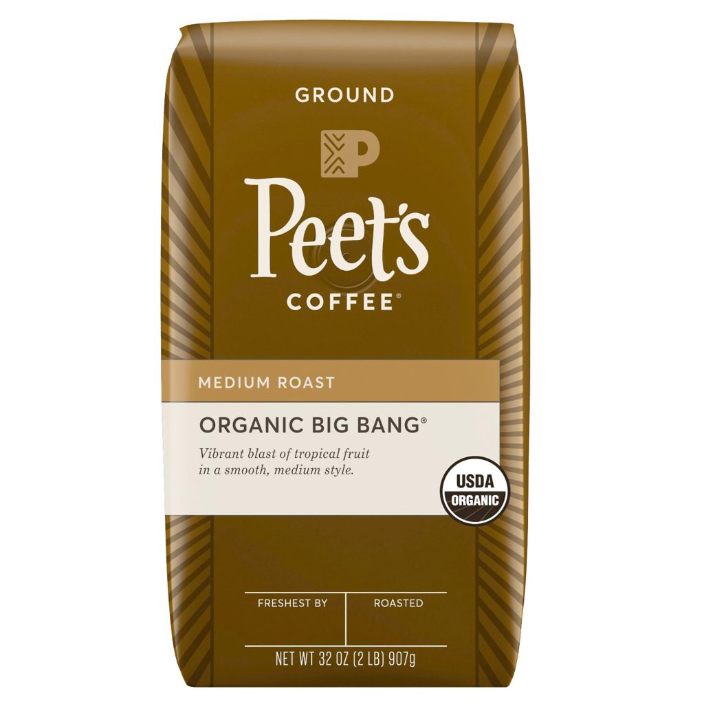 PEET’S COFFEE ORGANIC BIG BANG 2 LBS GROUND