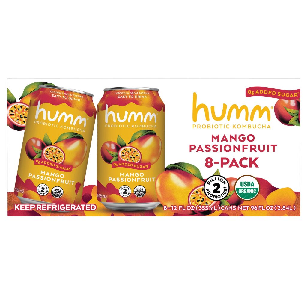 HUMM ORG KOMBUCHA MANGO/PASSION FRUIT 8/12 OZ
