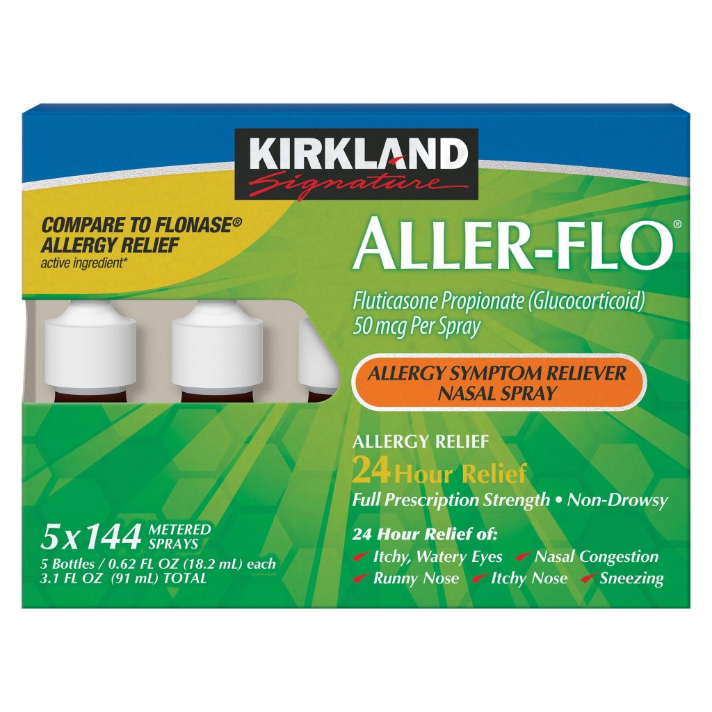 KIRKLAND SIGNATURE ALLER-FLO NASAL SPRAY 5 X 144 SPRAYS (50MCG)