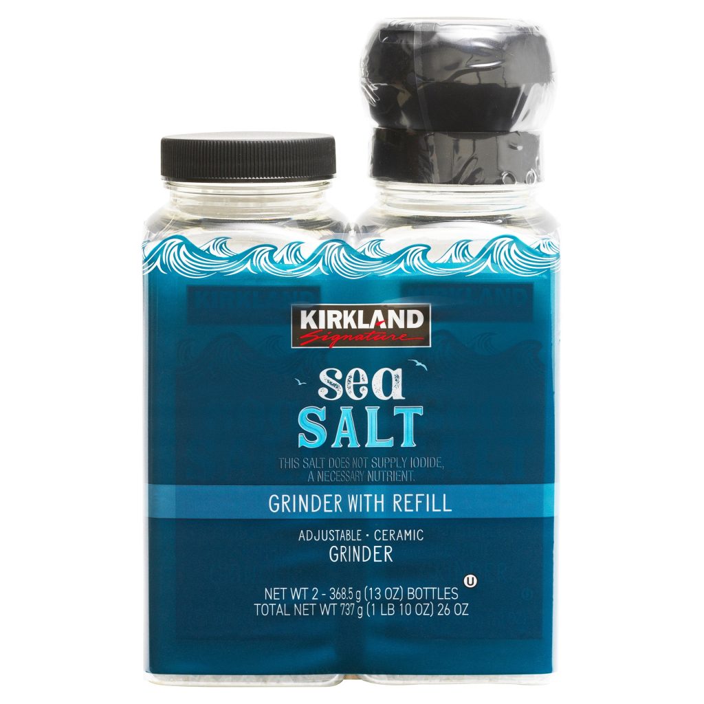 KIRKLAND SIGNATURE MEDITERRANEAN SEA SALT GRINDER 26 OZ