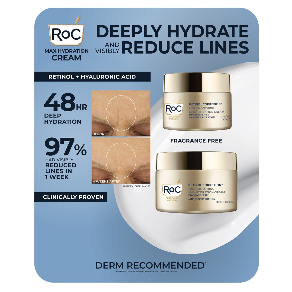 ROC MAX HYDRATION CREAM 3.4 OZ & 1.7 OZ