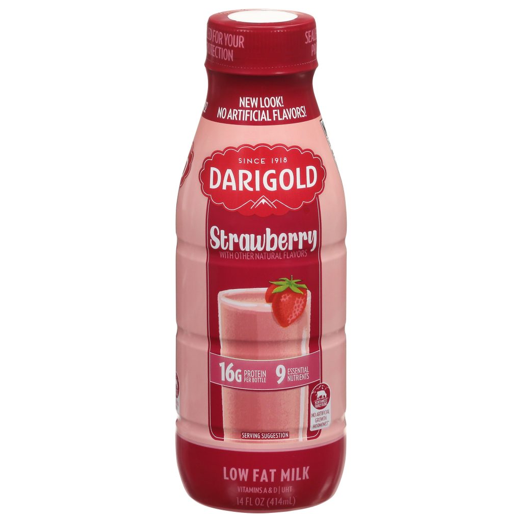 DARIGOLD 1% STRAWBERRY MILK 12/14 FL OZ