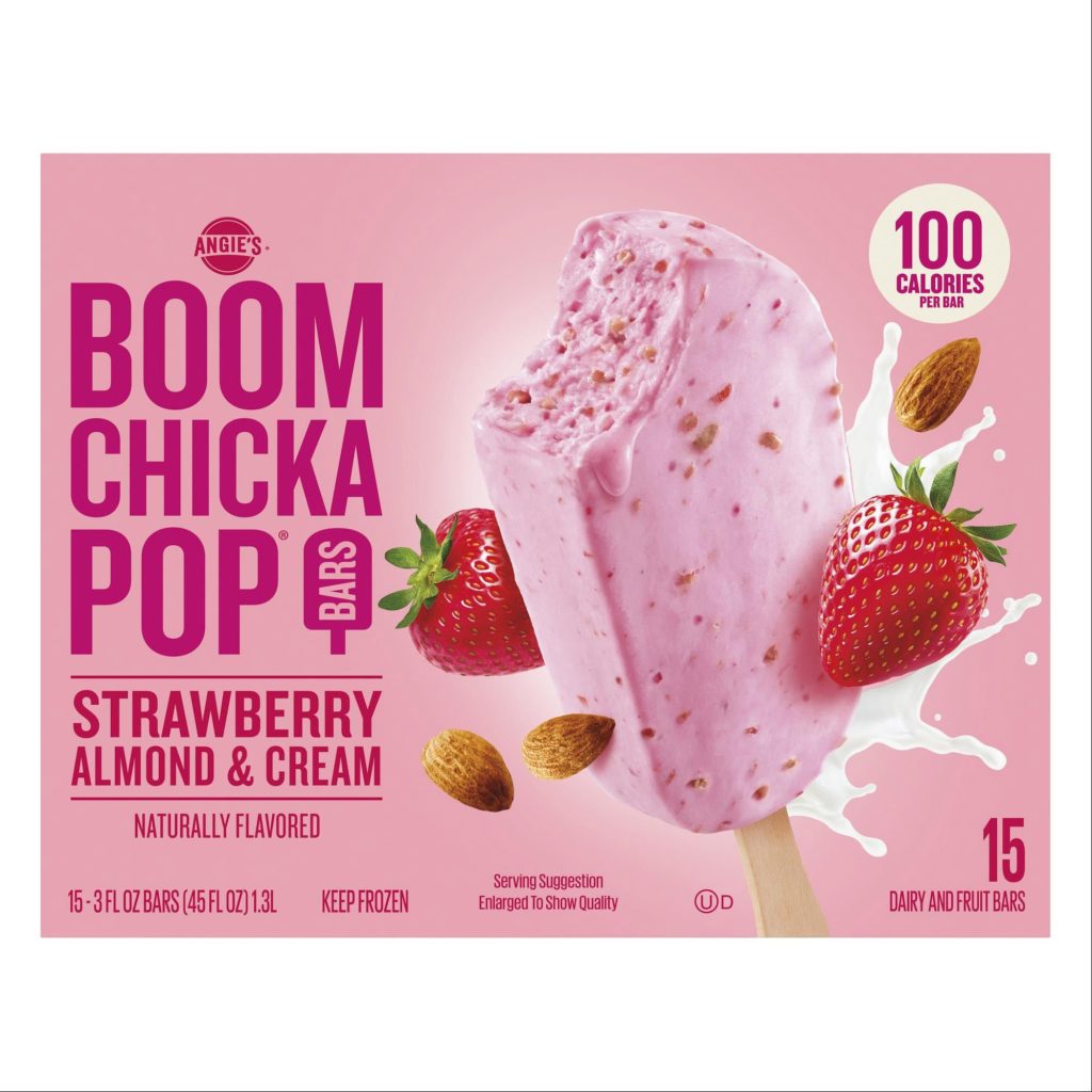 ANGIE’S BOOMCHICKAPOP STRAWBERRY ALMOND CREAM BARS 15CT