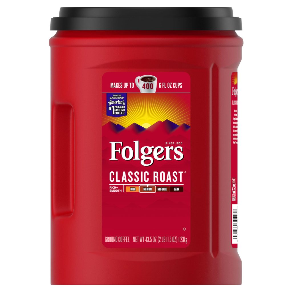 FOLGERS CLASSIC ROAST COFFEE 2.72 LBS GROUND
