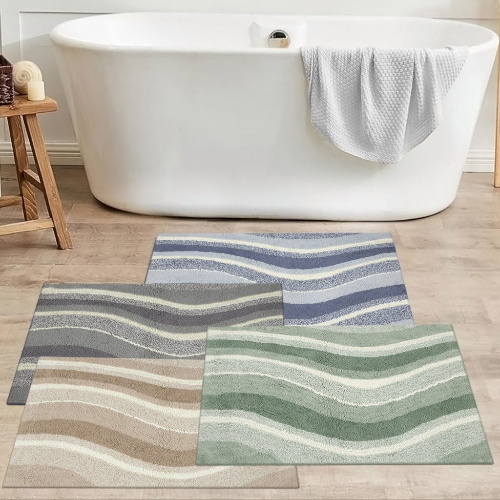 MINERAL SPRINGS SWIRL BATH RUG ASSORTED COLORS
