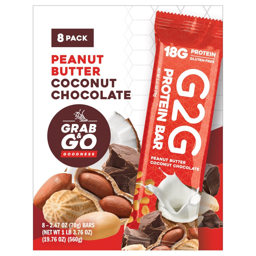 G2G PROTEIN BAR PEANUT BUTTER COCONUT 8CT