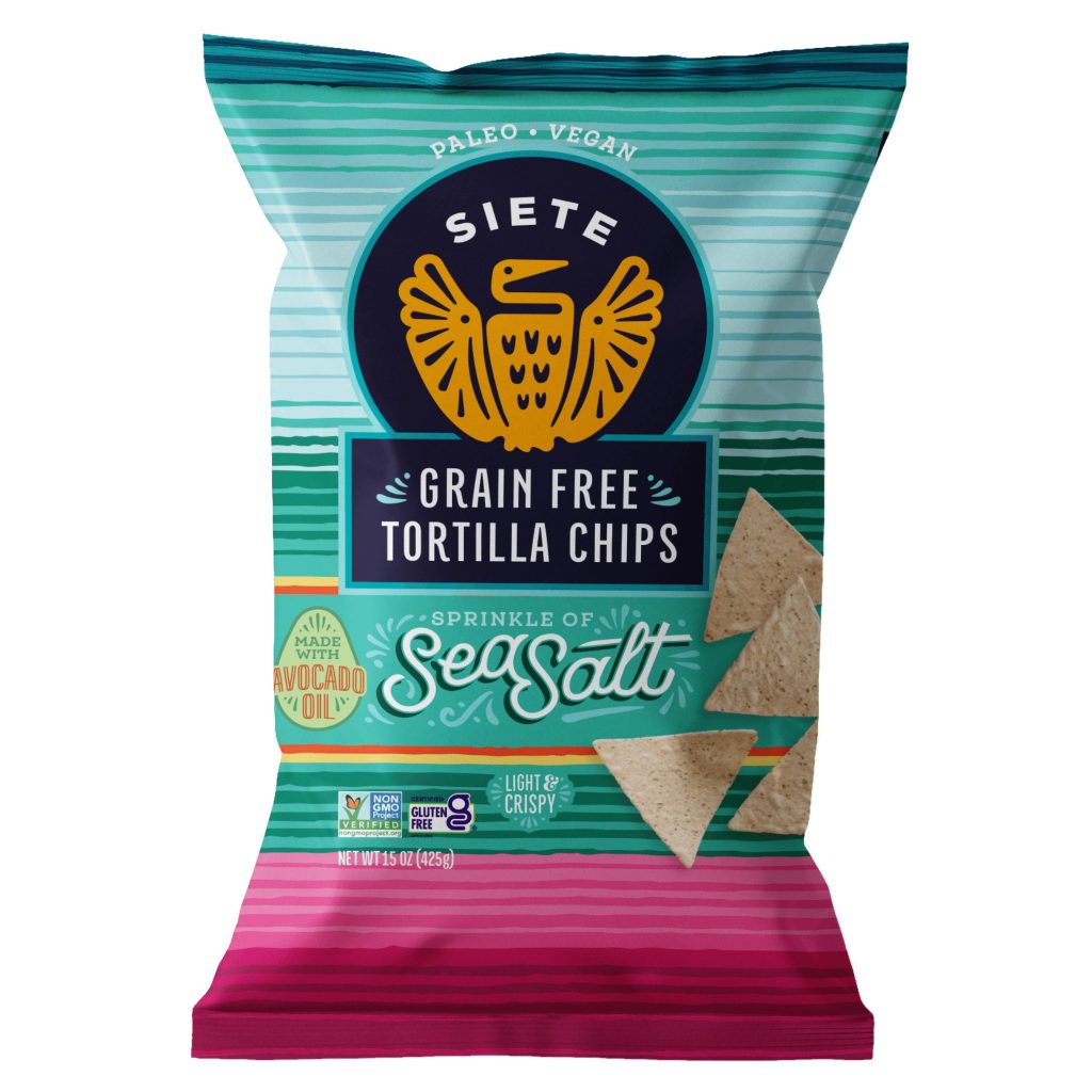 SIETE SEA SALT GRAIN FREE TORTILLA CHIPS 15 OZ