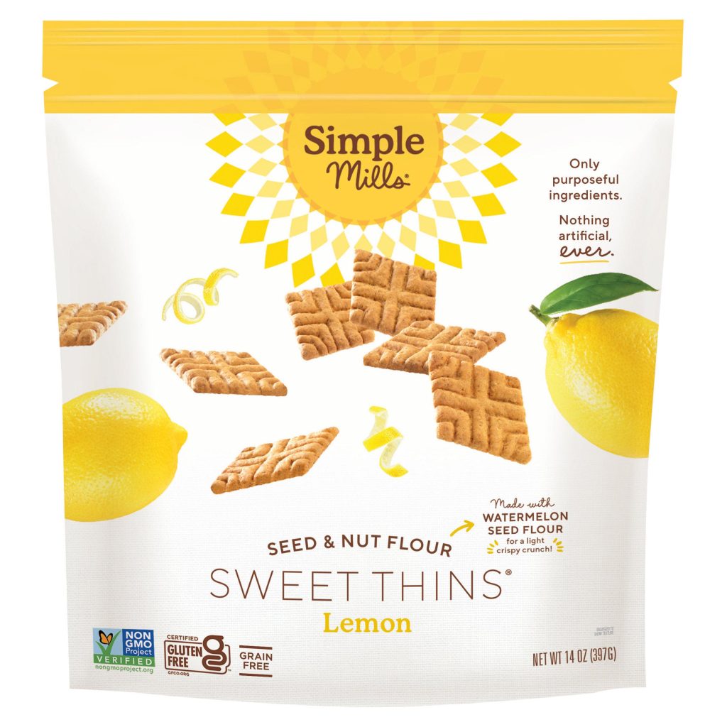 SIMPLE MILLS LEMON SWEET THINS 14 OUNCE