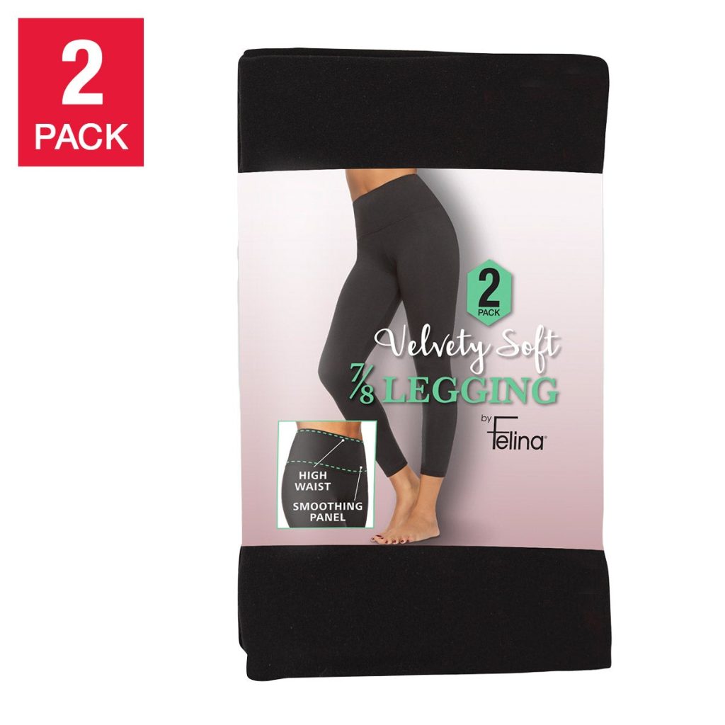 FELINA + WOMEN’S VELVETY SOFT LEGGING 2PK