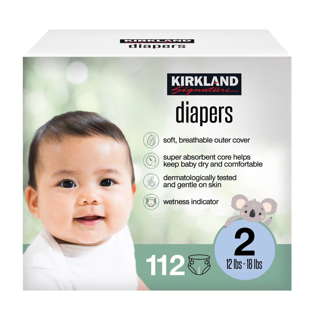 KIRKLAND SIGNATURE DIAPERS SIZE 2, 112CT