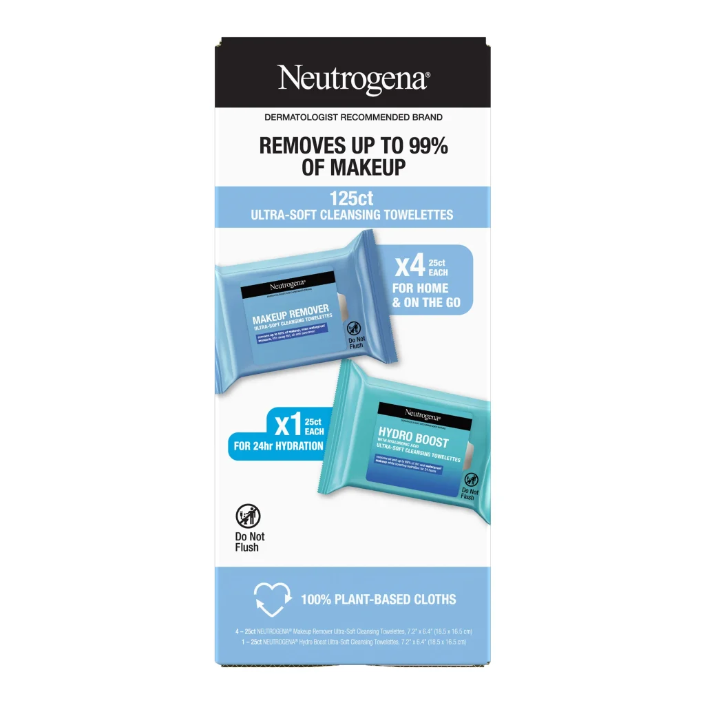 NEUTROGENA MAKEUP REMOVER WIPES 125 CT