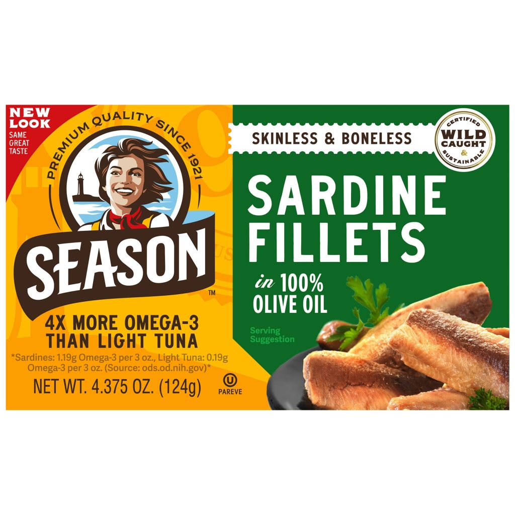 SEASON’S SARDINES IN OLIVE OIL 6/4.375 OZ