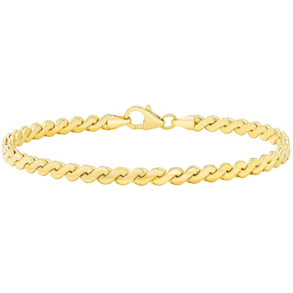 14KT YELLOW GOLD 7.5¨ SERPENTINE BRACELET
