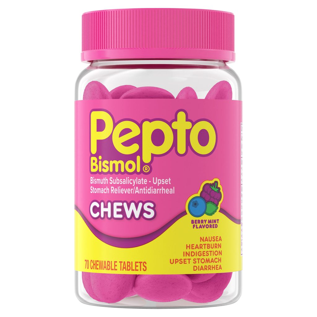 PEPTO BISMOL CHEWS BERRY MINT 70CT