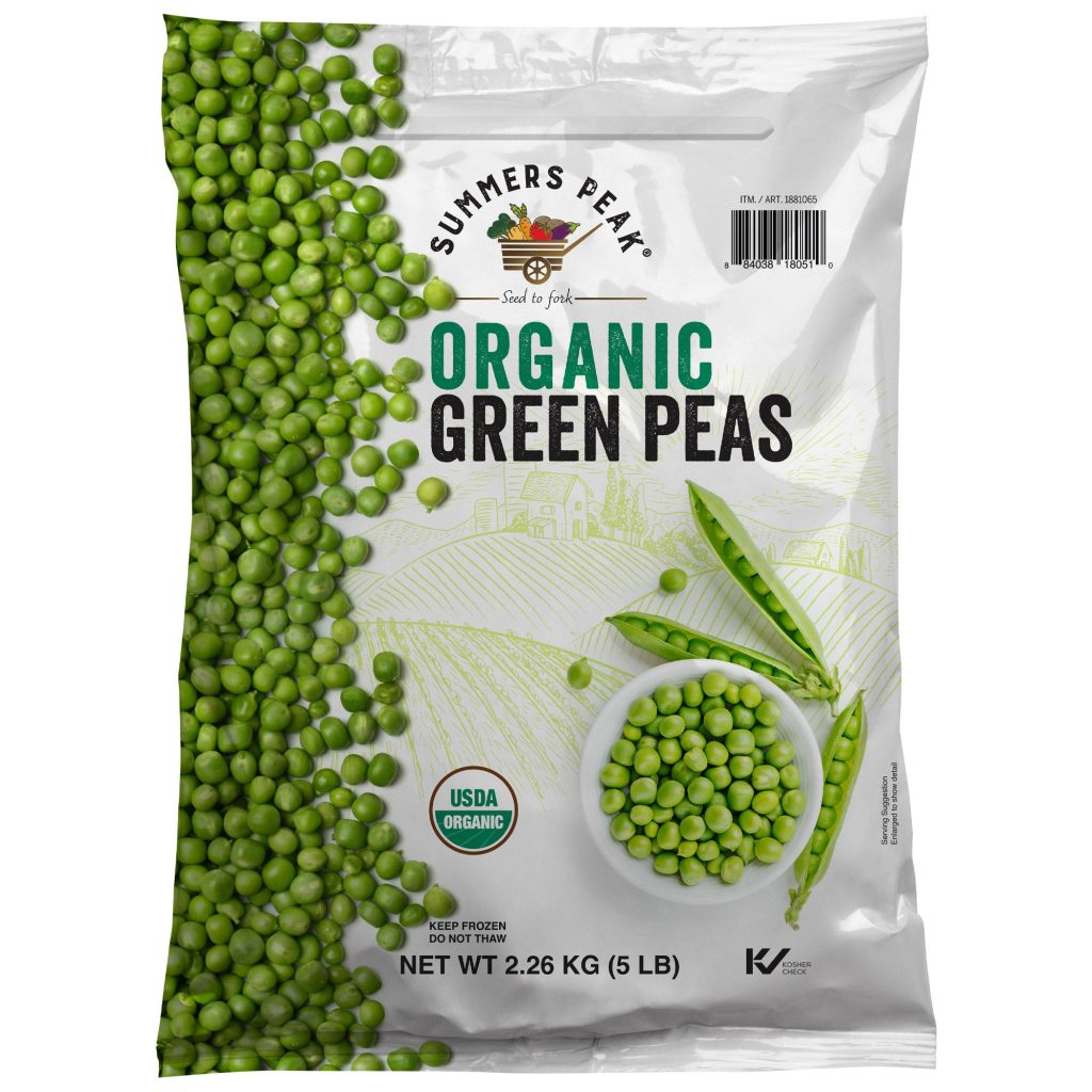 SUMMERS PEAK ORGANIC GREEN PEAS 5 LB