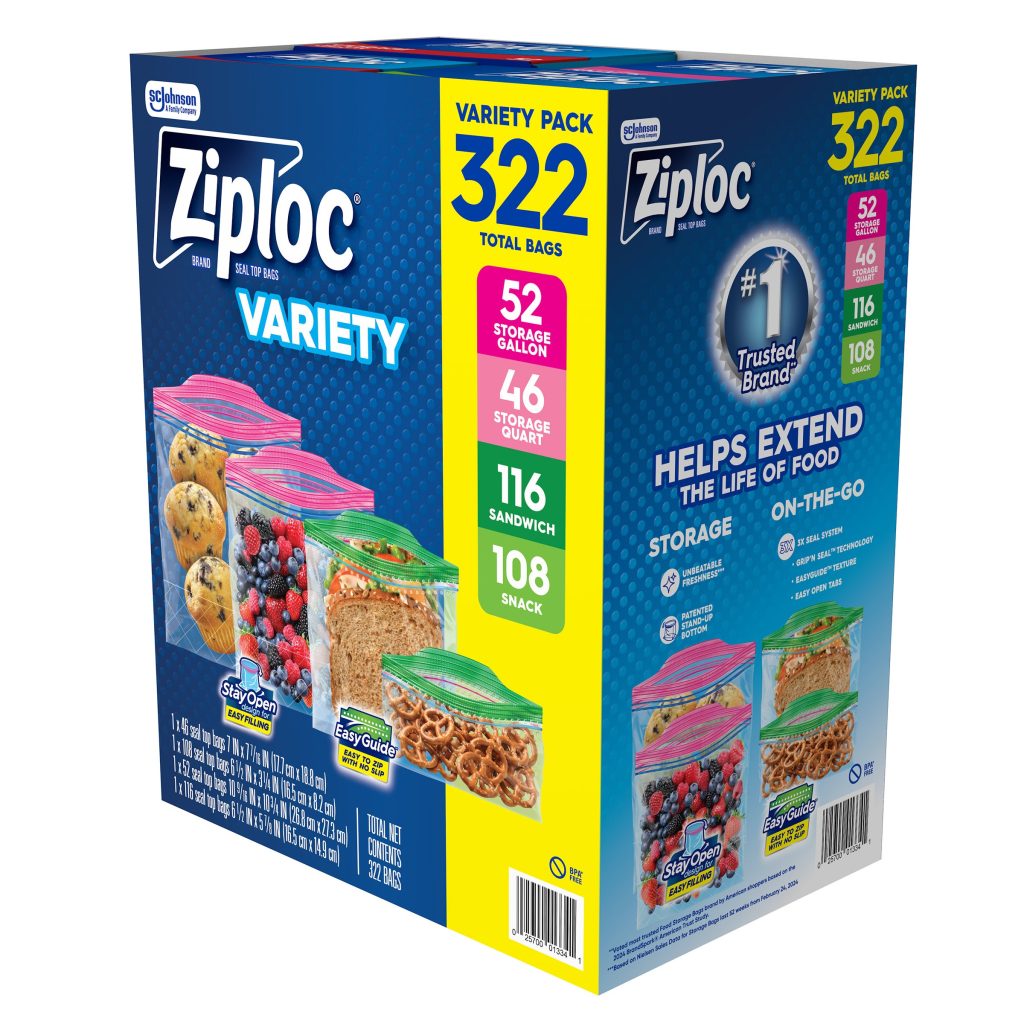 ZIPLOC VARIETY PACK 322 CT