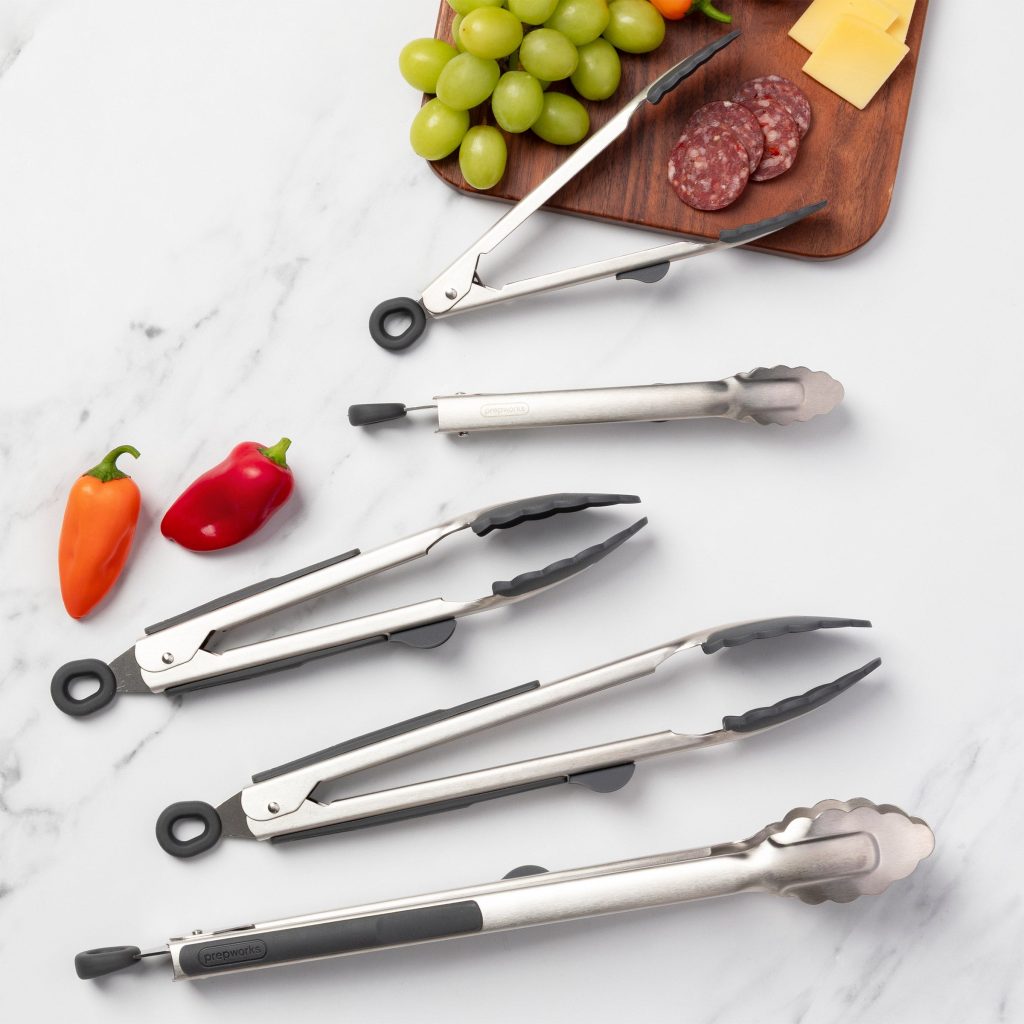 PREPWORKS HEADS-UP COOKING TONGS 5-PIECE SET