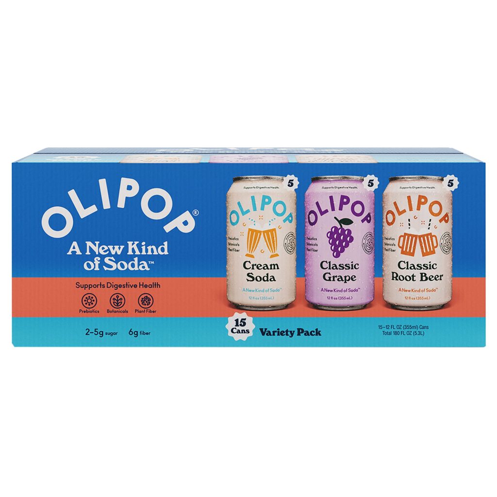 OLIPOP SODA VARIETY PACK 15/12 OZ