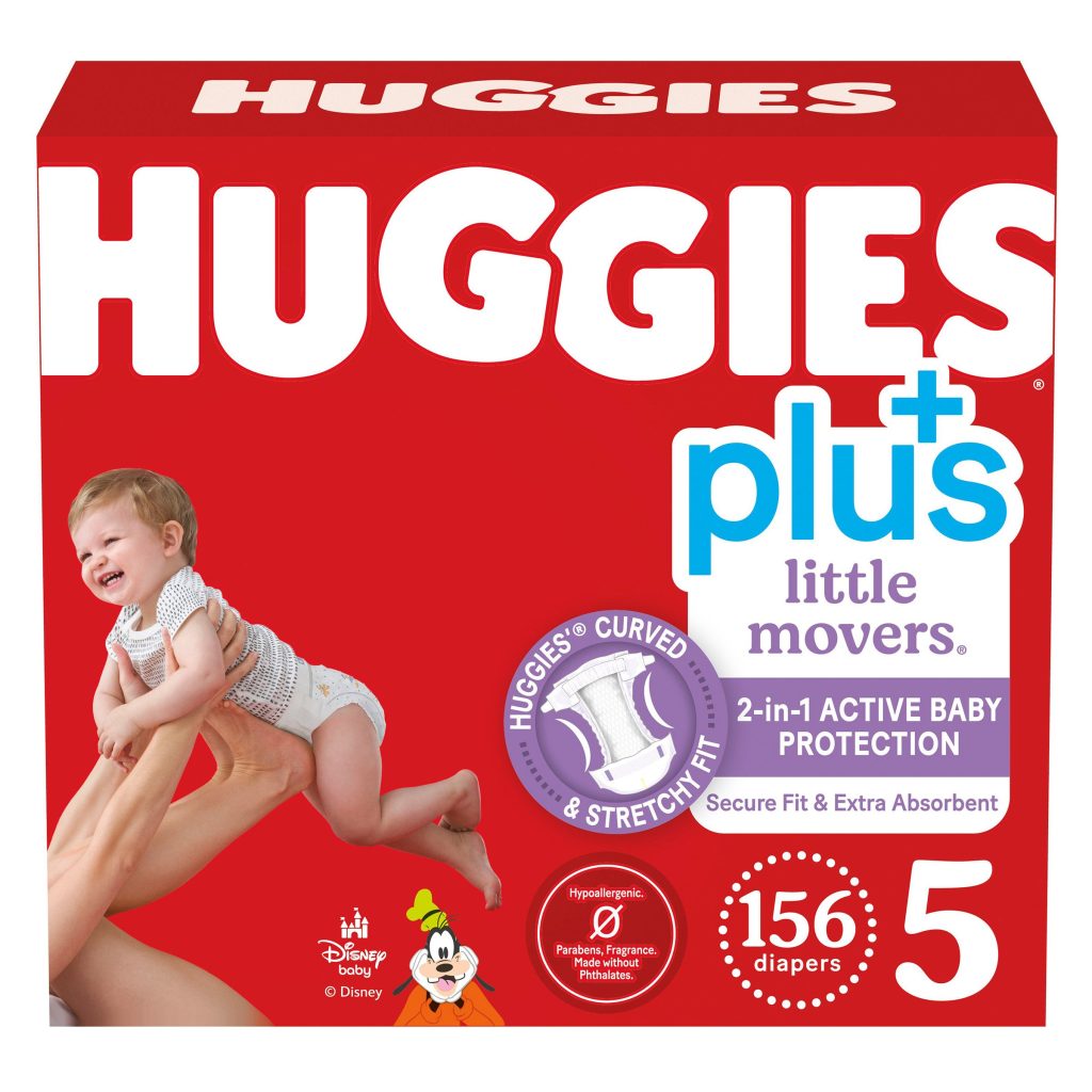 HUGGIES PLUS LITTLE MOVERS SIZE 5, 156CT