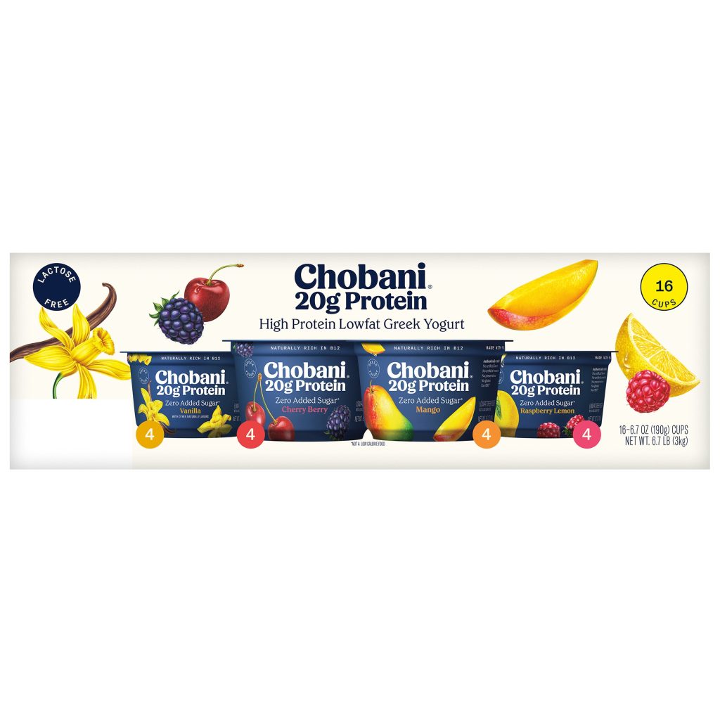 CHOBANI 20G PROTEIN VARIETY 16/6.7 OZ
