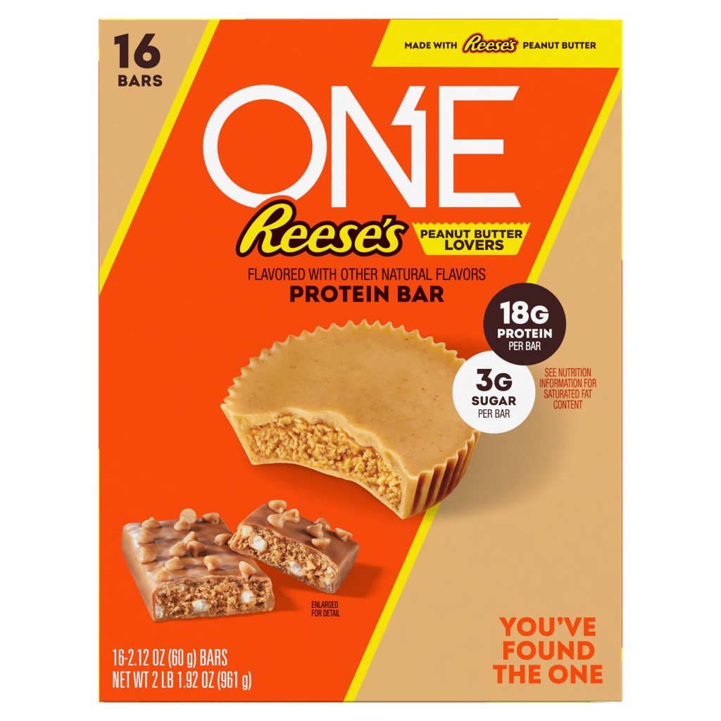REESE’S ONE PEANUT BUTTER LOVERS PROTEIN BAR 16CT