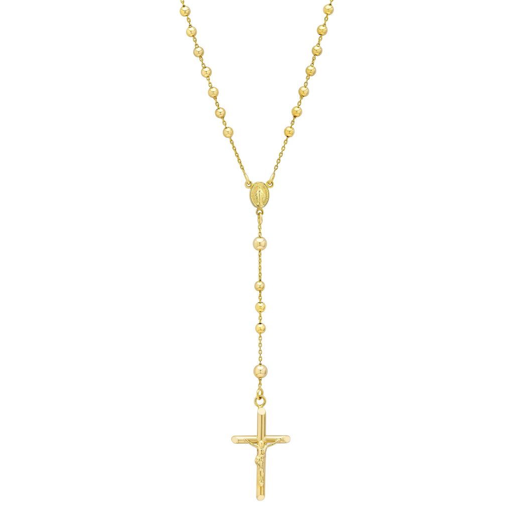 14KT YELLOW GOLD 18¨ HIGH POLISH ROSARY