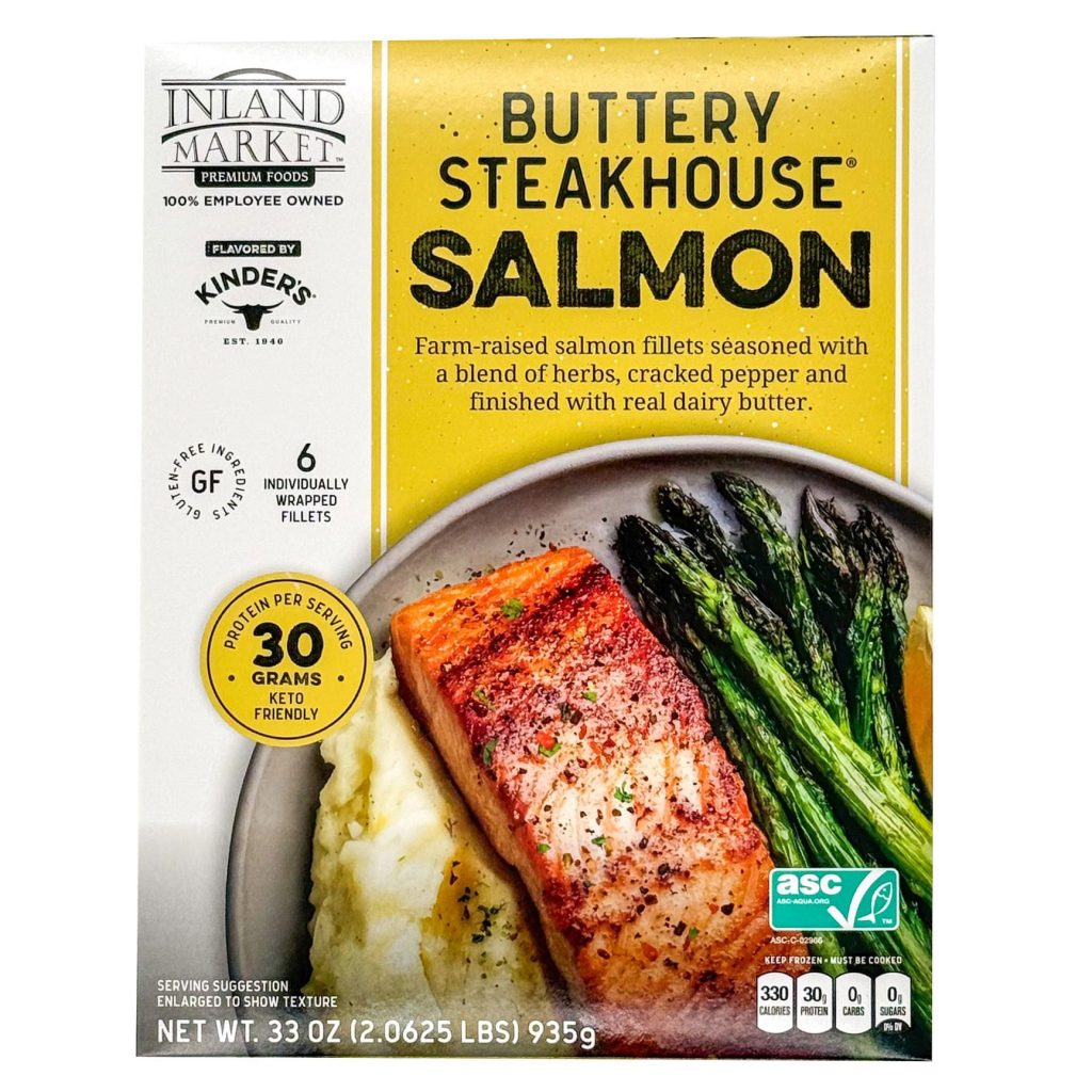 INLAND MARKET KINDERS BUTTERY STEAKHOUSE SALMON 2.06 LBS