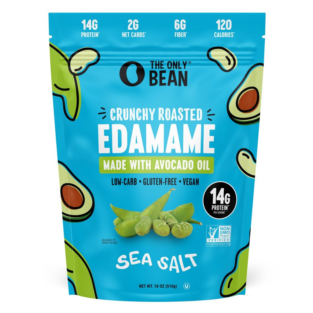 THE ONLY BEAN SEA SALT EDAMAME WITH AVOCADO OIL 18 OZ