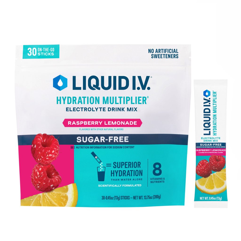 LIQUID I.V. SUGAR FREE HYDRATION MULTIPLIER RASP LEMON, 30 COUNT