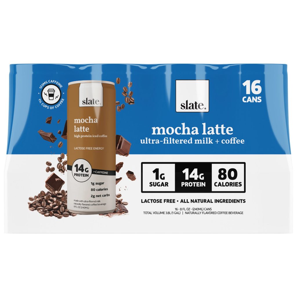 SLATE MOCHA LATTE W/PROTEIN 16/8OZ CANS