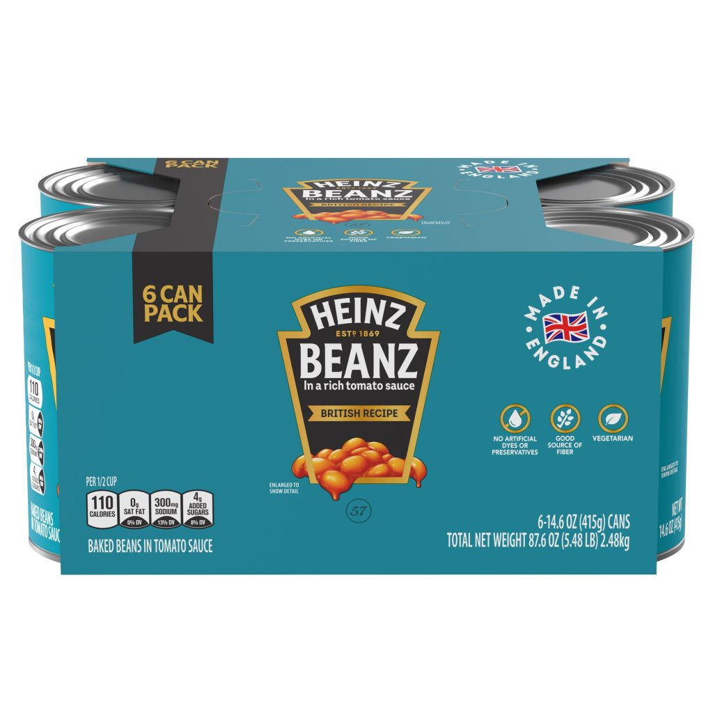 HEINZ BEANS WITH TOMATO SAUCE 6/14.64 OZ