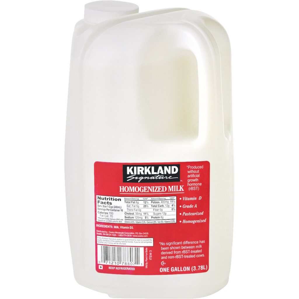 KIRKLAND SIGNATURE HOMOGENIZED WHOLE MILK 2/1 GAL