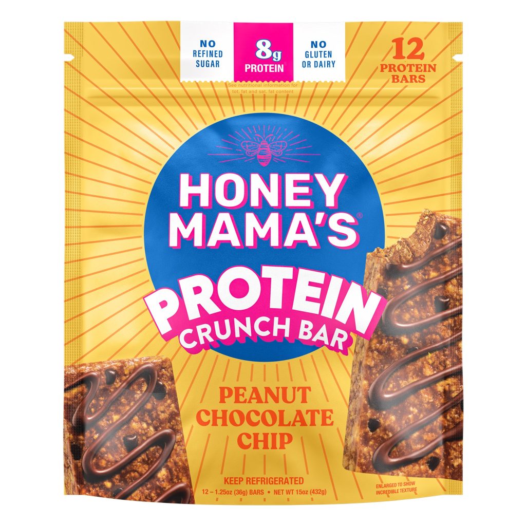 HONEY MAMA’S PEANUT CHOCOLATE CHIP PROTEIN BAR 12 CT