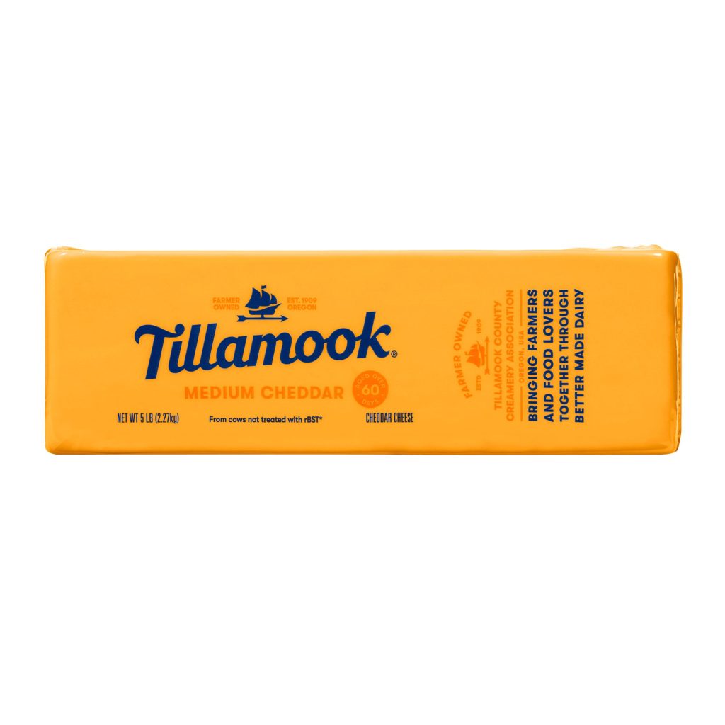 TILLAMOOK MEDIUM CHEDDAR CHEESE 5 LBS
