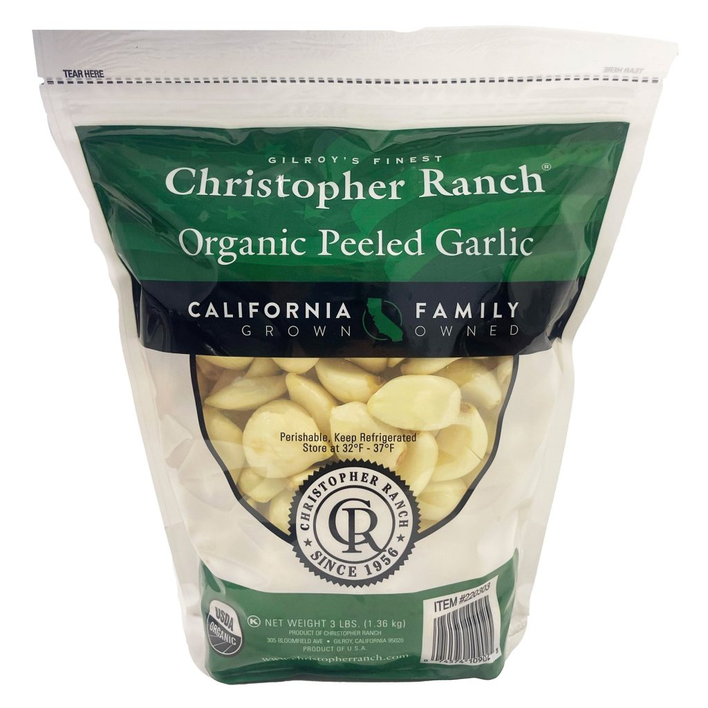 CHRISTOPHER RANCH ORGANIC PEELED GARLIC 3 LBS
