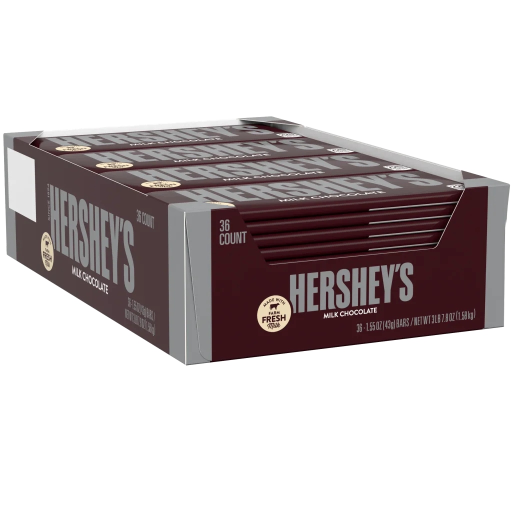 HERSHEY’S MILK CHOCOLATE 36 CT/1.55 OZ