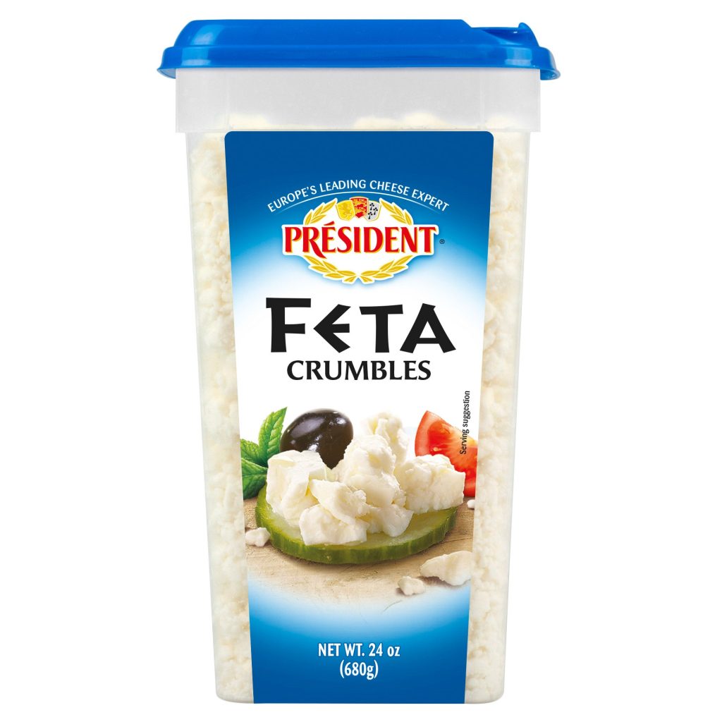 PRESIDENT CRUMBLED FETA CHEESE 1.5 LBS