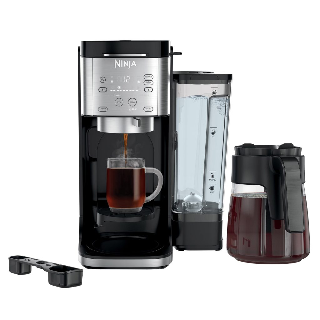 NINJA DUALBREW GROUNDS&PODS HOT&ICED COFFEE MAKER ^