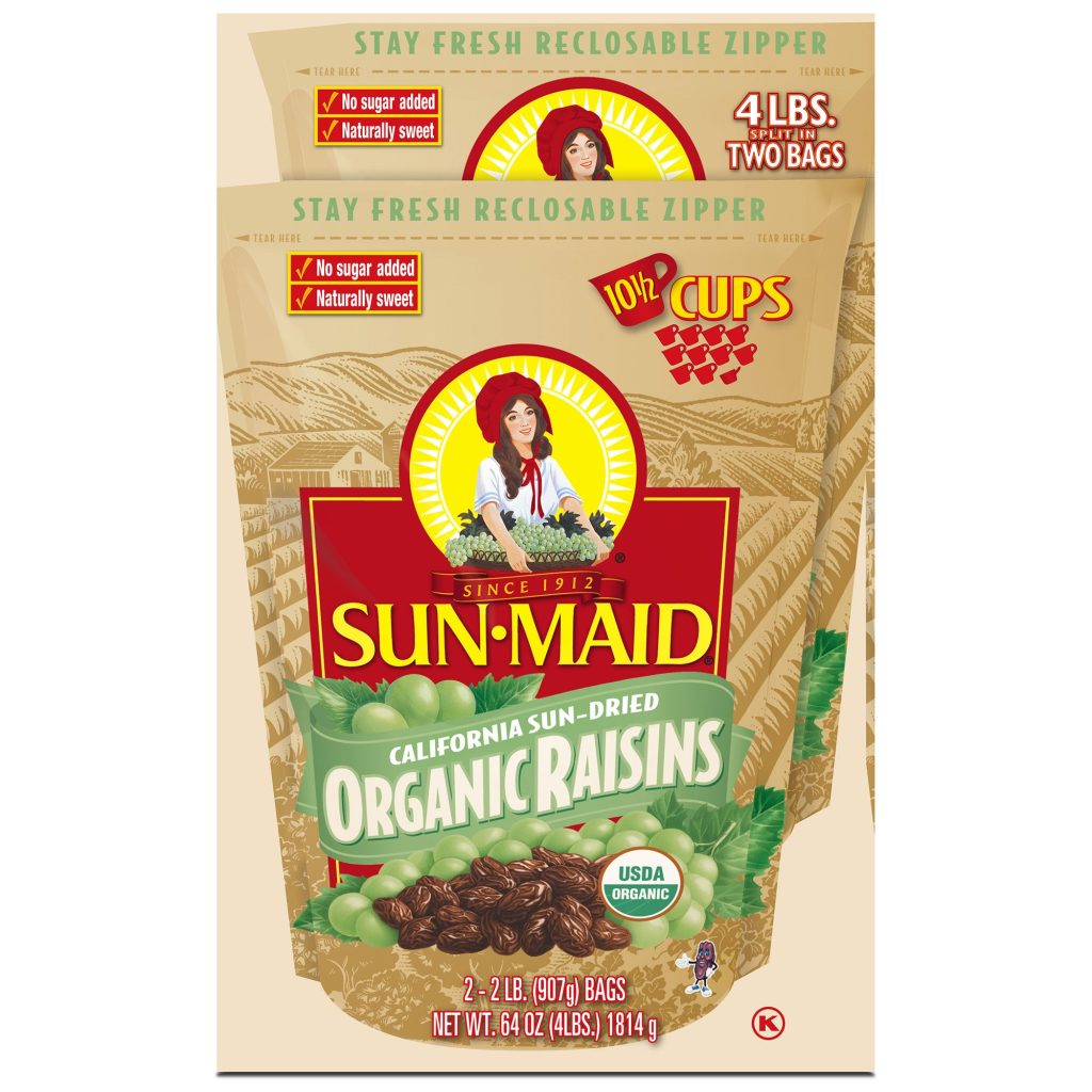 SUN-MAID ORGANIC RAISINS 2/32 OZ