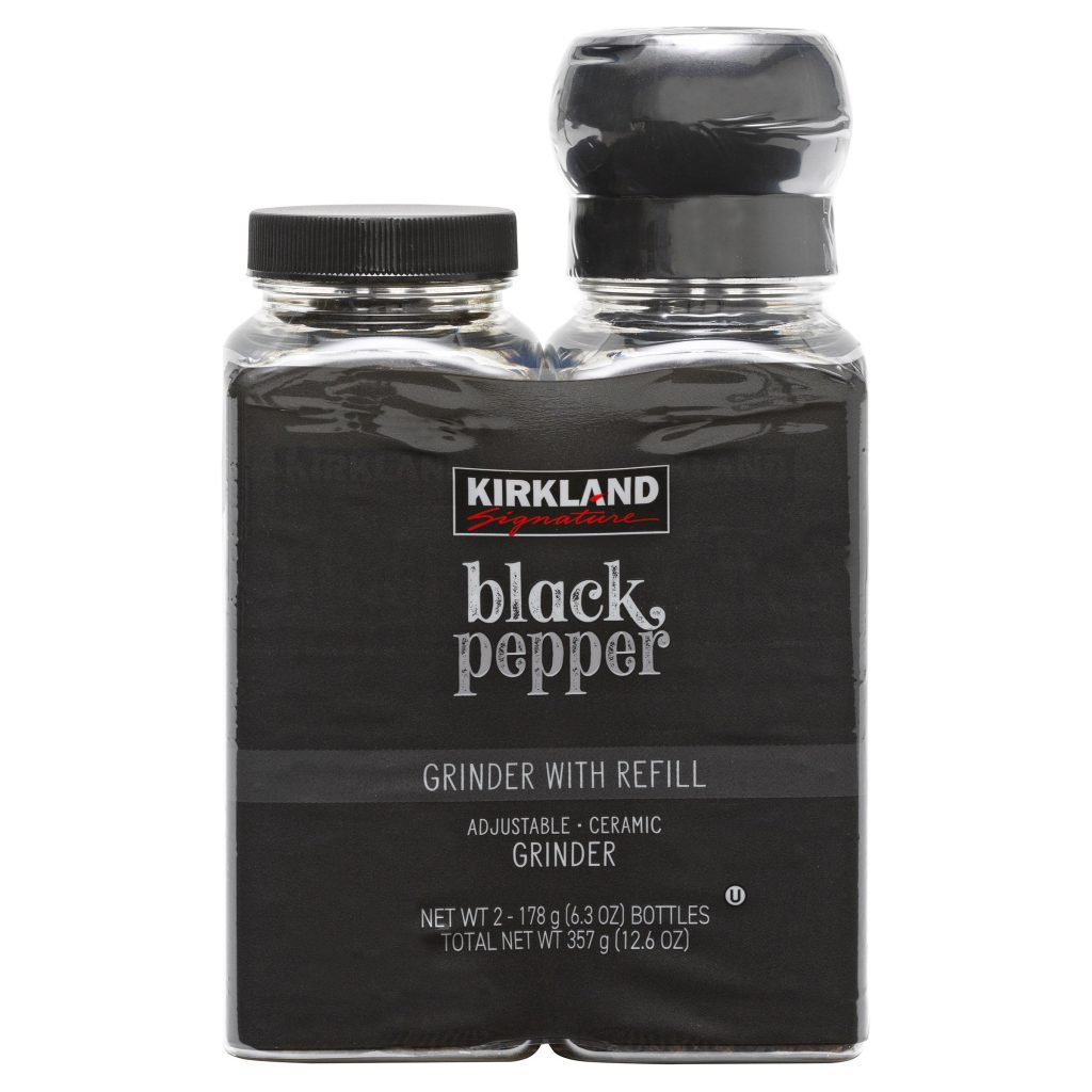 KIRKLAND SIGNATURE BLACK PEPPER GRINDER 12.6 OZ