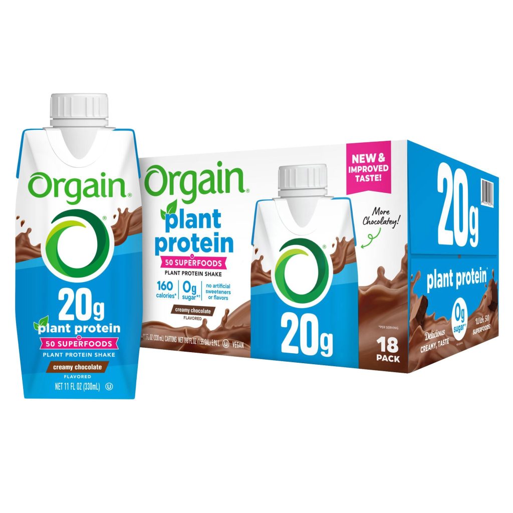 ORGAIN PLANT PROTEIN SHAKE 11 FL OZ / 18 PK