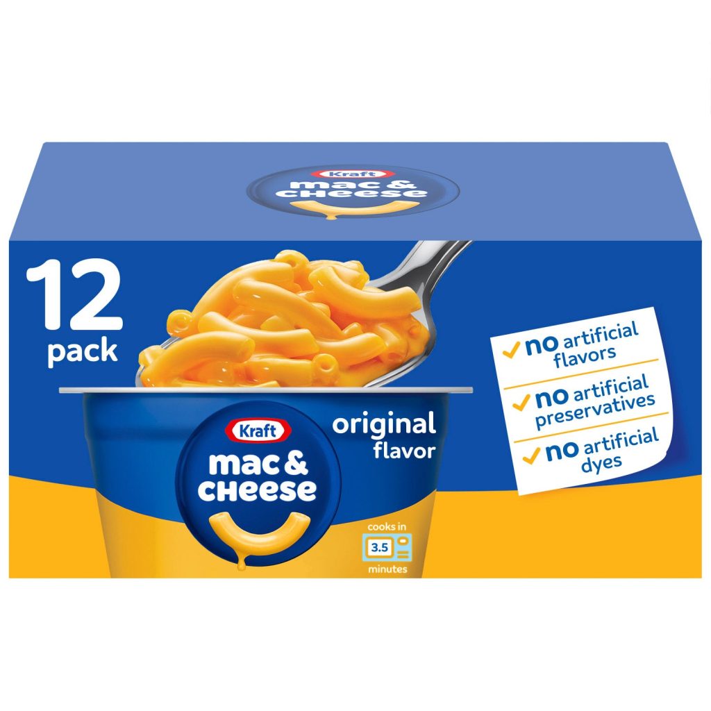 KRAFT MAC & CHEESE CUPS 12/2.05 OZ