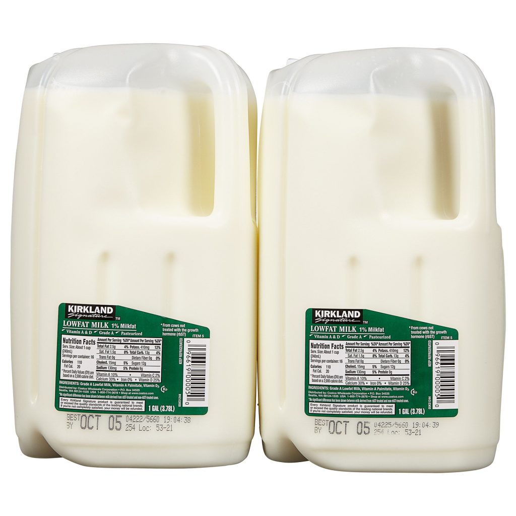 KIRKLAND SIGNATURE 1% LOW FAT MILK 2/1 GAL