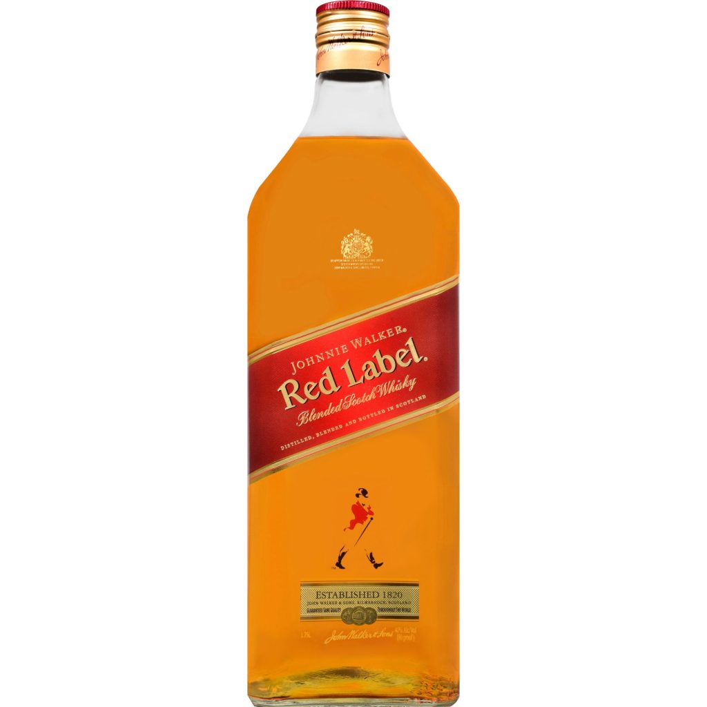 JOHNNIE WALKER SCOTCH RED LABEL BLENDED SCOTLAND 1.75L