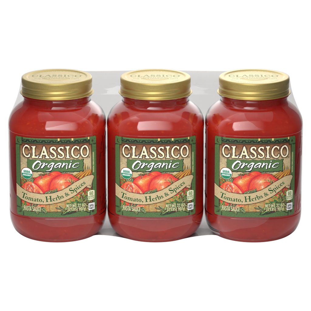 CLASSICO ORGANIC TOMATO HERB & SPICE PASTA SAUCE 3/32 OZ