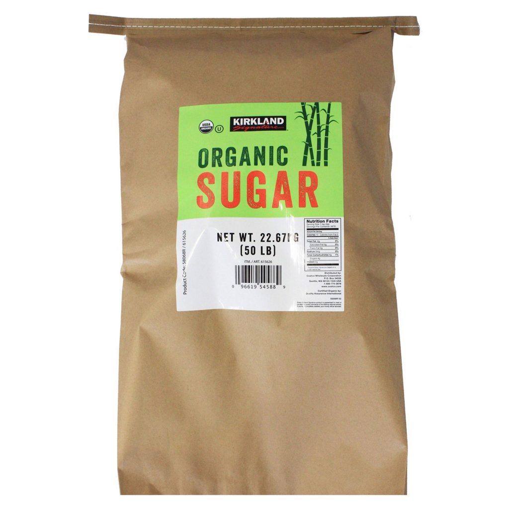 KIRKLAND SIGNATURE ORGANIC CANE SUGAR 50 LB